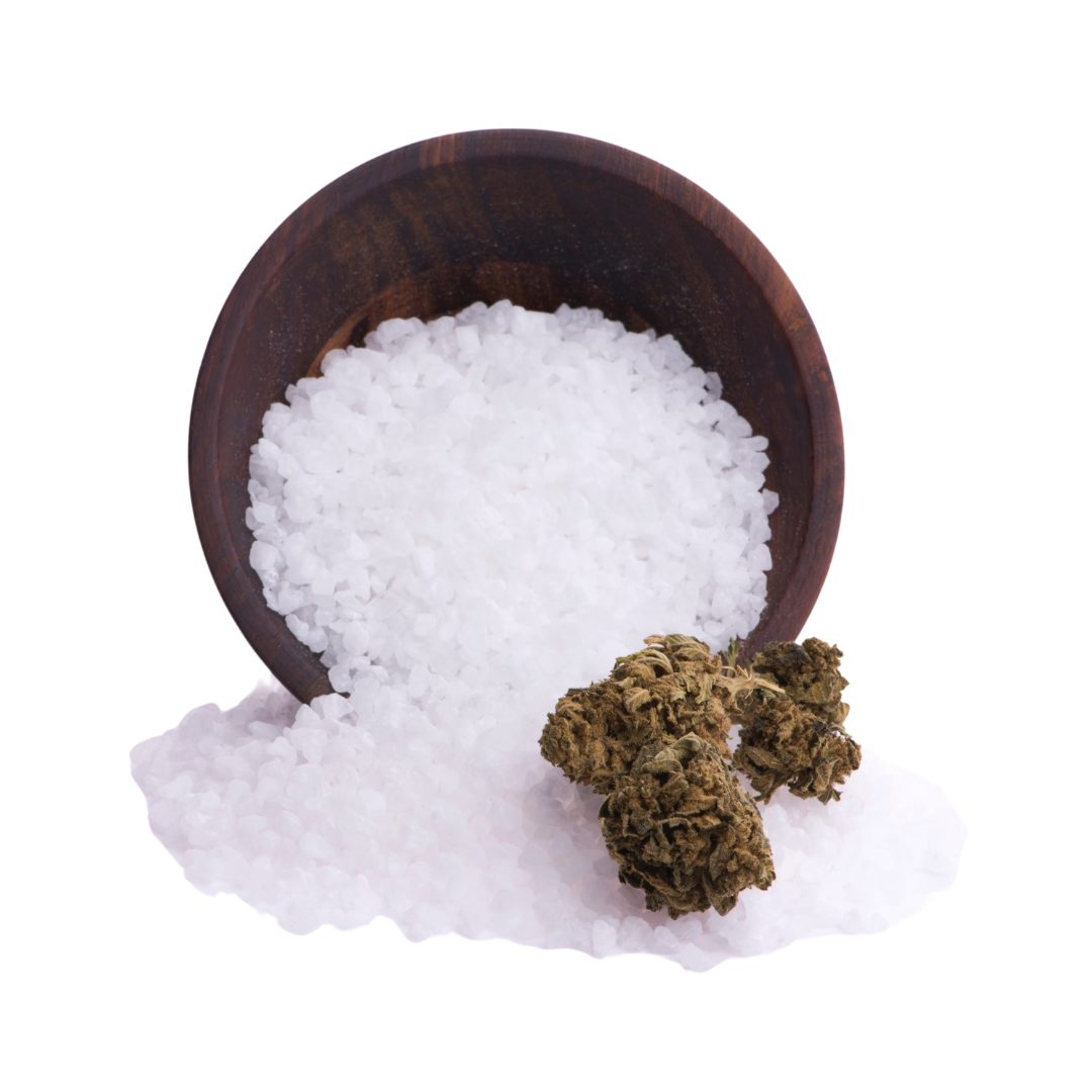 Epsomzout als natuurlijk mineraal ingrediënt voor bad en huidverzorging.